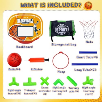 EagleStone Toddler Arcade Basketball Hoop for Kids