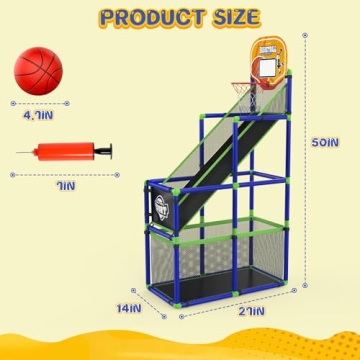 EagleStone Toddler Arcade Basketball Hoop for Kids