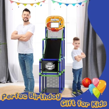 EagleStone Toddler Arcade Basketball Hoop for Kids