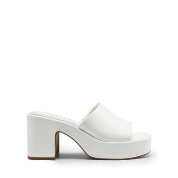 DREAM PAIRS High Chunky Platform Heels for Women Fashion Comfort Slip on Square Open Toe Block Heel ...