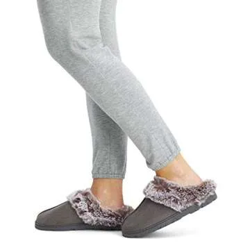 Jessica Simpson Clog Slippers - Cozy Faux Fur Comfort