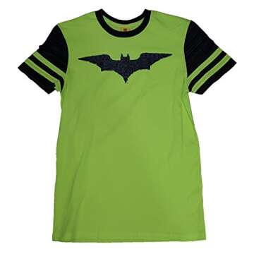 DC Comics Lego Batman Movie Batman Logo Neon Yellow Graphic T-Shirt - Large