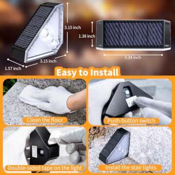 KINKAI Solar Step Lights Outdoor - Safe and Stylish Lighting