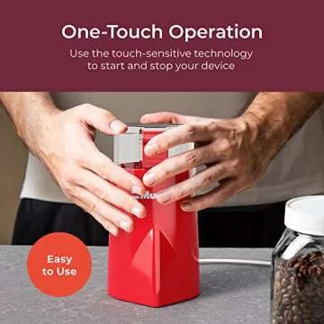 Mueller HyperGrind Precision Electric Spice/Coffee Grinder Mill with Large Grinding Capacity and Powerful Motor also for Spices, Herbs, Nuts, Grains, Red