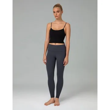 Colorfulkoala Women's Dreamlux High Waisted Workout Leggings 25" Inseam 7/8 Length Yoga Pants (S, Blue Ink)