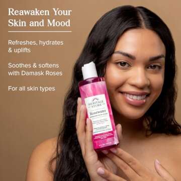 HERITAGE STORE Rosewater - Refreshing Splash for Glowing Skin with Damask Rose - All Skin Types - Hy...