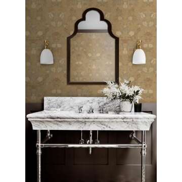 NuWallpaper Chris Loves Julia x Melograno Wheat Peel and Stick Wallpaper, CJS6318