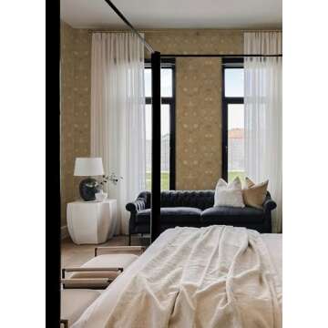 NuWallpaper Chris Loves Julia x Melograno Wheat Peel and Stick Wallpaper, CJS6318