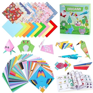 350 PCS Origami Paper Kit - Colorful Paper Crafts for Kids & Adults