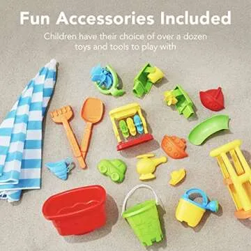 Best Choice Products Kids Sand & Water Outdoor Activity Table, Childs 2-in-1 Play Set w/ 18 Accessories, Adjustable Umbrella, 120 Capacity