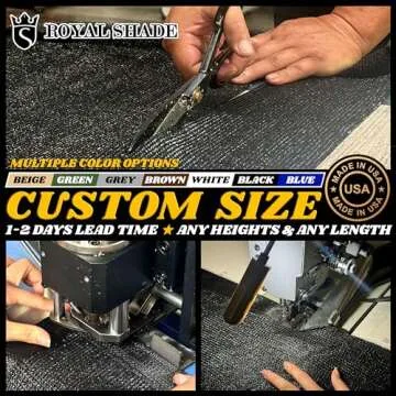 Royal Shade 5' x 10' Black Fence Privacy Screen Windscreen Cover Netting Mesh Fabric Cloth - Cable Z...