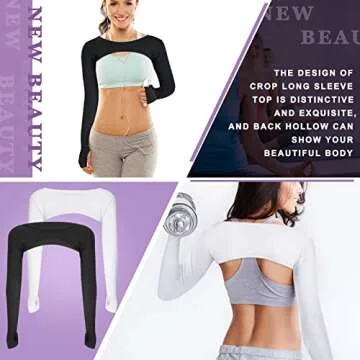 Stylish Women's Long Sleeve Crop Tops for Yoga & More
