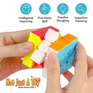 Coogam Cubes Brain Teaser Puzzle Toys, 3x3 Speed Cube, Rainbow Puzzle Ball, Money Maze Box,Snake Cub...