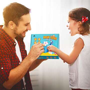 Coogam Cubes Brain Teaser Puzzle Toys, 3x3 Speed Cube, Rainbow Puzzle Ball, Money Maze Box,Snake Cube IQ Games Christmas Party Favor Gift for Kids and Adults, Boy, Girl