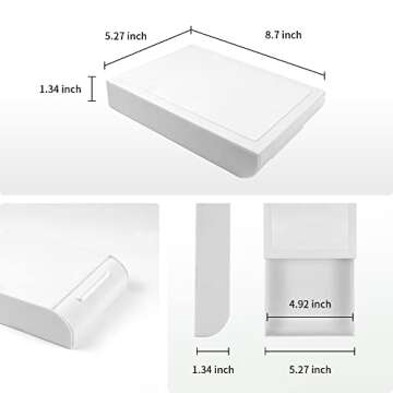 YOOUSOO 2 Pack Under Desk Drawer Organizer, Slide Out Pencil Holder, Desk Drawer Attachment, Plastic...