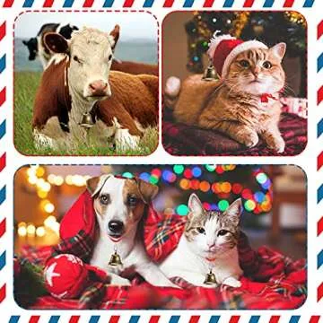 30 Pieces Craft Bells Small Brass Bells for Crafts Mini Vintage Bells with Spring Hooks Tiny for Hanging Wind Chimes Making Dog Training Doorbell Wedding Decor, 1.65 x 1.5 Inch(Bronze)