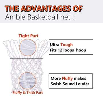Amble Heavy Duty Basketball Net for Indoor and Outdoor Play