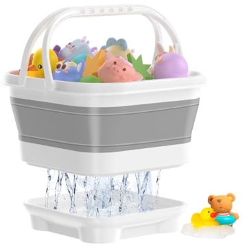 Anivia Foldable Bath Toy Storage Organizer - Quick Drain & Easy Clean