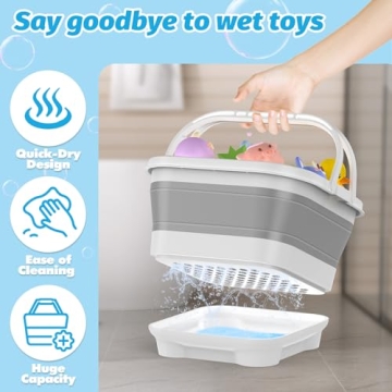 Anivia Foldable Bath Toy Storage Organizer for Kids