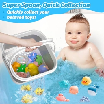 Anivia Foldable Bath Toy Storage Organizer for Kids