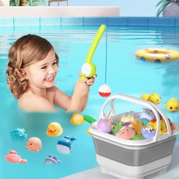 Anivia Foldable Bath Toy Storage Organizer for Kids