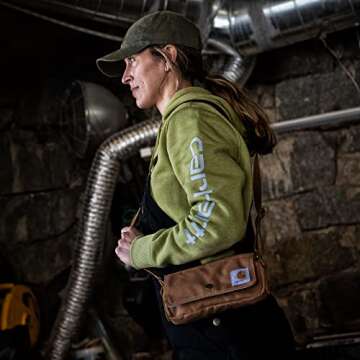 Carhartt Legacy Women's Essentials Crossbody Bag and Waist Pouch, Carhartt Brown