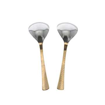 BONA FIDE COPPER hammered Serving Spoons Set of 2 Indian Dinnerware Serveware,copper spoon set size ...