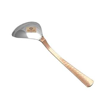 BONA FIDE COPPER hammered Serving Spoons Set of 2 Indian Dinnerware Serveware,copper spoon set size 8 inch long,serving spoon