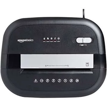 Amazon Basics 15 Sheet Cross Cut Shredder for Efficient Shredding