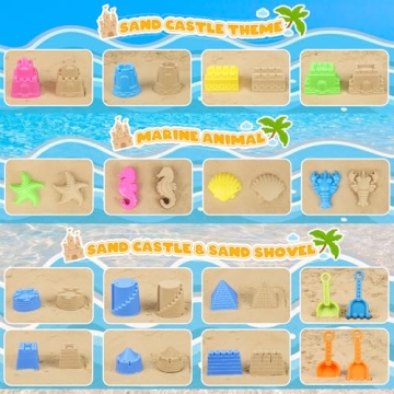 KUBUSFLY Beach Toys for Toddlers - Sand Castle Fun