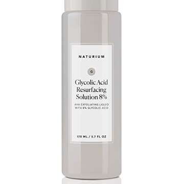 Naturium Glycolic Acid Resurfacing Solution 8%, AHA Exfoliating Liquid, 5.7 oz