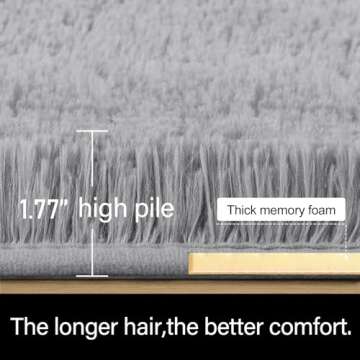 LOCHAS Ultra Soft Indoor Modern Area Rugs Fluffy Living Room Carpets for Children Bedroom Home Decor...