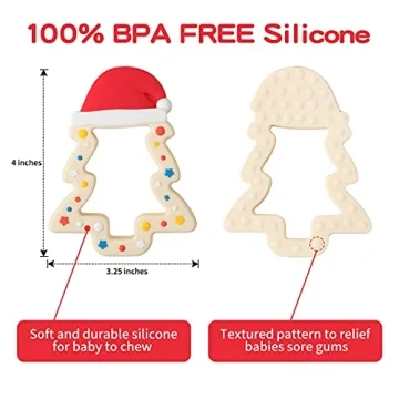 Jimibaby Christmas Teether for Babies - Perfect Stocking Stuffer