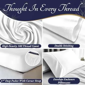 DECOLURE Luxury Bamboo Sheets for Comfortable Sleep