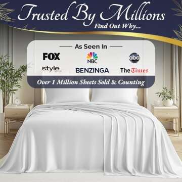 DECOLURE Luxury Bamboo Sheets for Comfortable Sleep