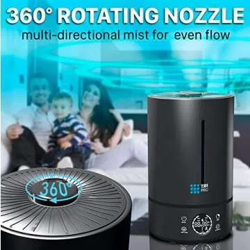 Top Fill 6L Cool Mist Humidifier for Large Rooms