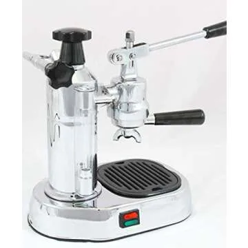 La Pavoni EPC-8 Europiccola 8-Cup Lever Style Espresso Machine, Chrome,Silver
