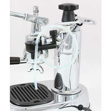 La Pavoni EPC-8 Europiccola 8-Cup Lever Style Espresso Machine, Chrome,Silver