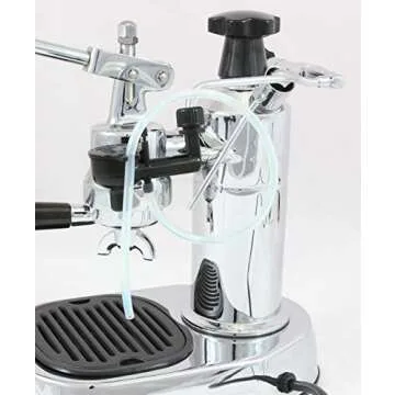 La Pavoni EPC-8 Europiccola 8-Cup Lever Style Espresso Machine, Chrome,Silver