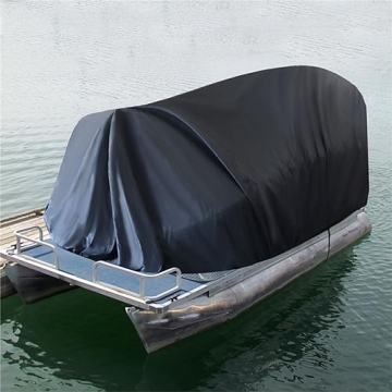 Heavy Duty Gray 21-24FT Pontoon Boat Cover Lasting Protection