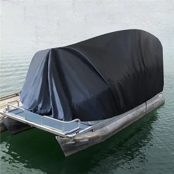 Heavy Duty Gray 21-24FT Pontoon Boat Cover Lasting Protection