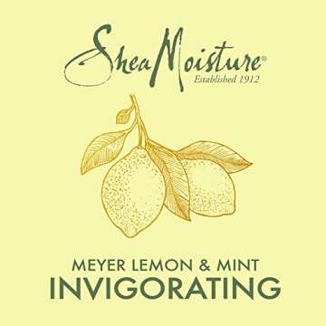 SheaMoisture Invigorating Body Wash for All Skin Types Invigorating Lemon Mint Cruelty Free Skin Care, Made with Fair Trade Shea Butter 19.8 oz