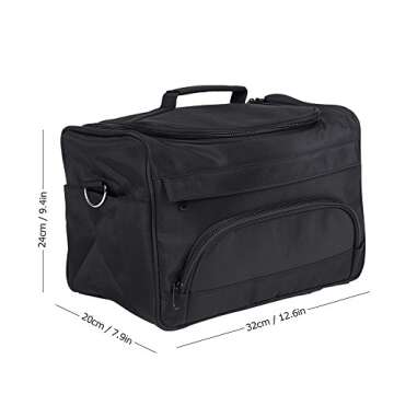 Anself Salon Barber Tool Bag Portable Travel MUA Case for Hair Styling (Black)