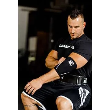 Element 26 Elbow Sleeve Weightlifting - 1 Pair (5mm) Neoprene Elbow Sleeve for Support & Compression - Elbow Brace for Powerifting, Body Building, Bench & Functional Fitness - Men & Women