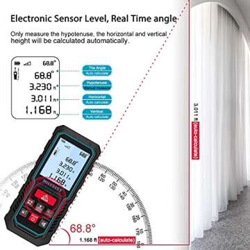 Laser Measure Device, MiLESEEY 229ft Digital Laser Tape Measure with Upgrade Electronic Angle Sensor...