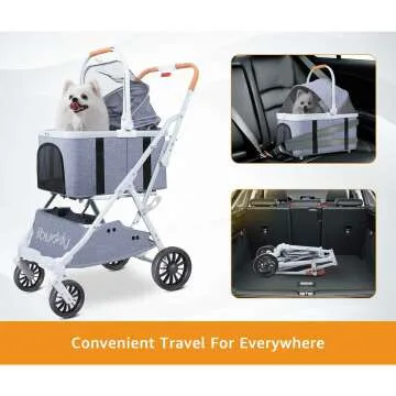 iBuddy Pet Stroller & Carrier - 4 in 1 Design