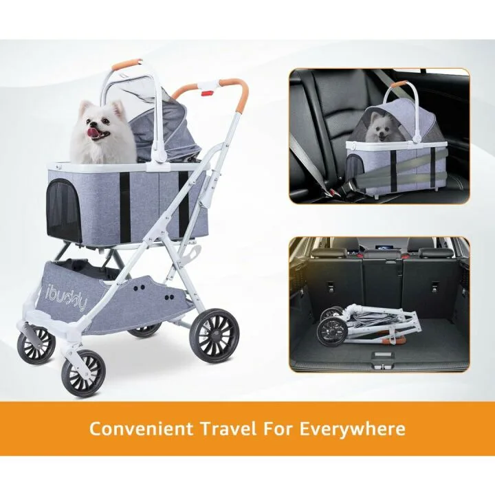 iBuddy Pet Stroller & Carrier - 4 in 1 Design
