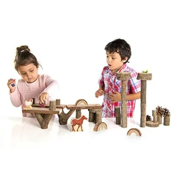 Guidecraft Branch Blocks Natural Wooden Building Set