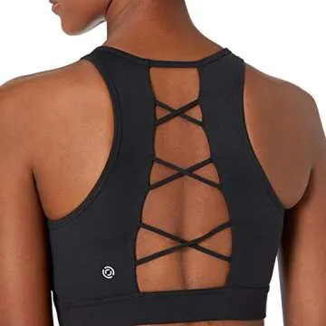 Comfortable Women's Lattice Strappy Back Yoga Sports Bra