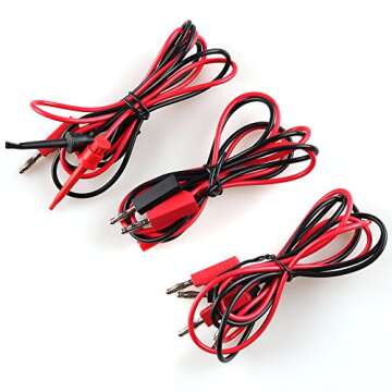 Micsoa Multimeter Leads, Electrical Test Lead Kit - Banana to Alligator Clips, Banana to Banana Plug...
